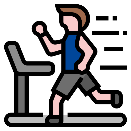 Man on treadmill